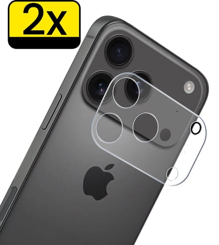 Camera Lens Protector - Geschikt voor Apple iPhone 17 Pro - 2 Stuks - Camera Screenprotector - Beschermglas - Gehard Glas - Tempered Glass - Screen Protector
