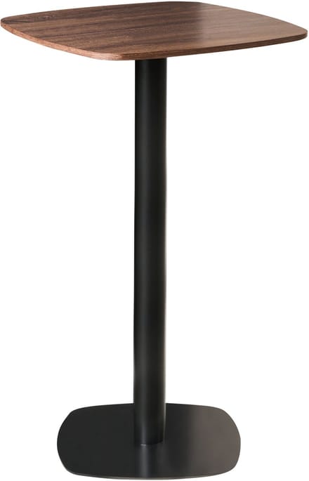 MORELLA - Statafel - Donkerbruin/Zwart - 60 x 60 cm - MDF
