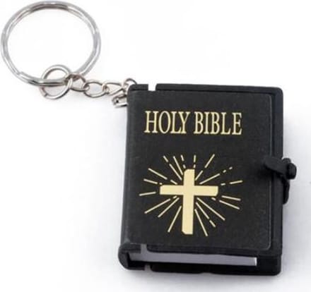 Holy Bible sleutelhanger zwart