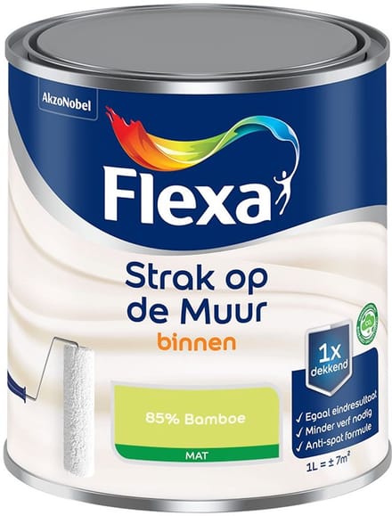 Flexa - Strak Op De Muur Binnen Mat - 85% Bamboe - Mengverf - 1 L