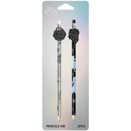Disney 100 opal collection sneeuwwitje & alice - potlood met gum 2 stuks
