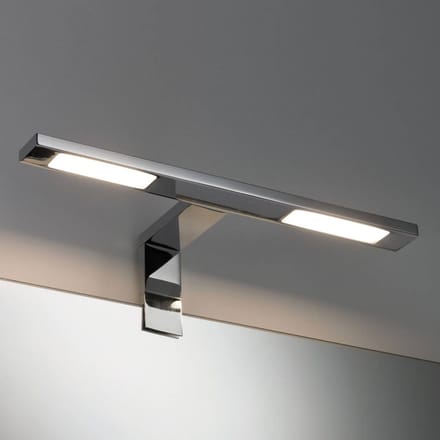 Galeria LED-spiegellamp Hook IP44 2700K 2x280lm 230V 2x3,2W Chroom