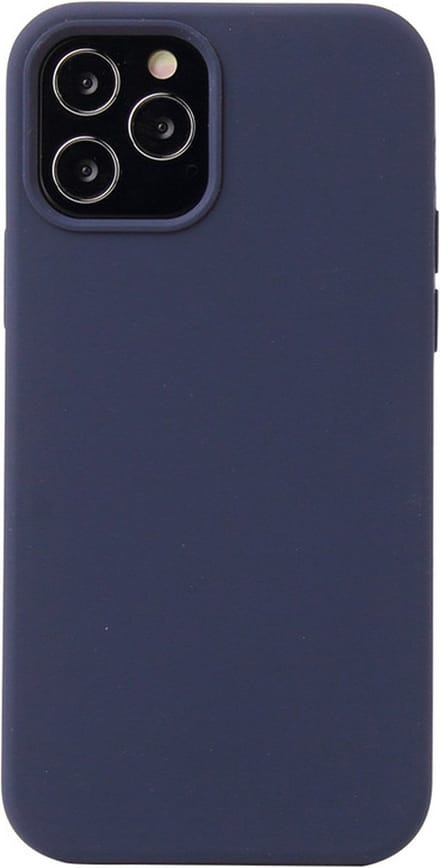 iPhone 12 PRO MAX Hoesje - Liquid Case Siliconen Cover - Shockproof - Navy Blauw - Provium