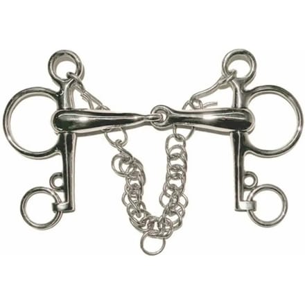 Pelham kortbenig paard met stoepketting en haken Tattini