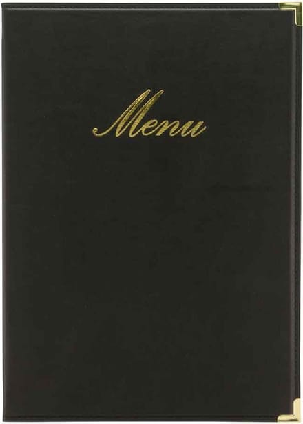 Securit® Menukaart | Menukaart map A4 Classic - zwart