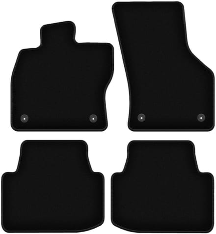 BASIC zwarte veloursmatten voor: Volkswagen Passat B8 sedan, stationwagen, variant, alltrack (2015-)