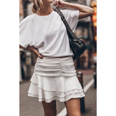 Mikuta The White Ruffle Skort Taglia: S | Minigonne Outlet | Donna | Bianco