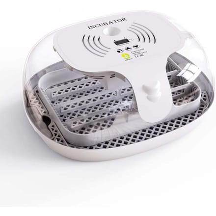 Incubateur pour œufs à couver, retournement automatique des œufs, plateau à œufs multifonctionnel, couvercle Transparent Model B (16 eggs)  AU Plug blanc