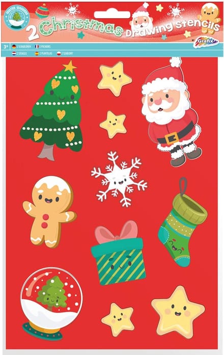 Creative Craft Group Tekensjablonen Kerst, 2st