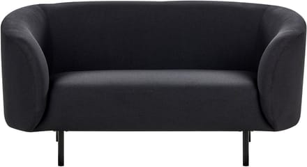 LOEN - Tweezitsbank - Zwart - Polyester