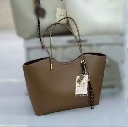 TK-S set Schoudertas-shopper + clutch-handtas met schouderriem, bruin