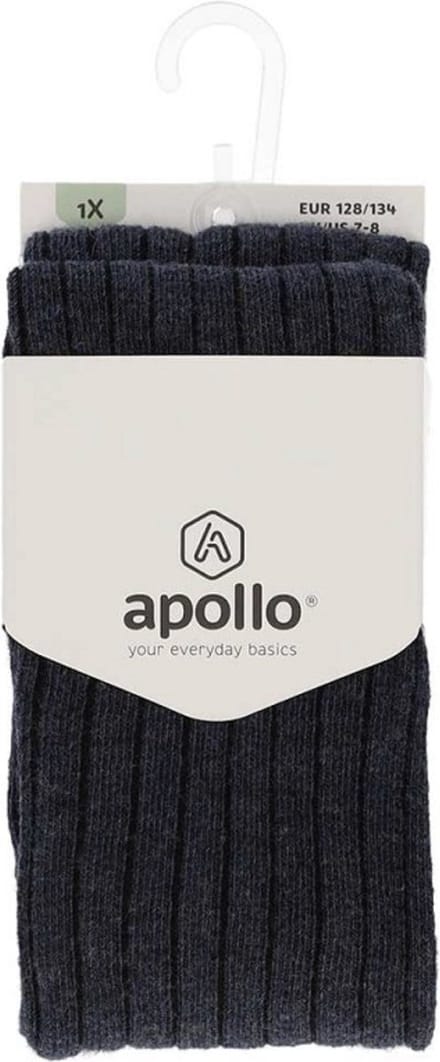 Apollo - Maillot - Donkerblauw - Melange - Rib - Patroon - Maat 92/98