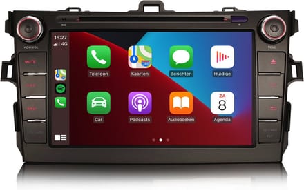 Carplay autoradio voor Toyota Corolla | 2007 t/m 2010 | Android 14 | Draadloos Apple Carplay & Android Auto | 4GB + 64GB | 8-Core processor | Cartronix | 2025 model | 2007 2008 2009 2010 | Bluetooth & Wifi