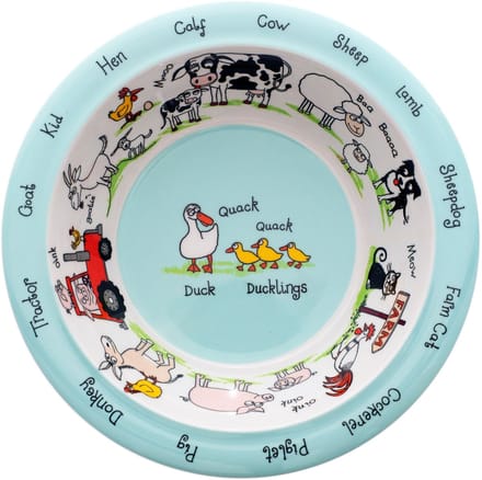 Boerderij dieren Farm kinder melamine kom / schaal - Tyrrell Katz