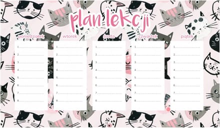 Wallvy - Magnetisch Lesrooster - Radosne Kotki - 45x26CM - Personaliseerbaar