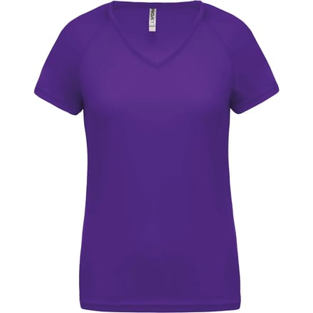 PROACT® Dames sport-t-shirt V-hals PA477 - Violet - S