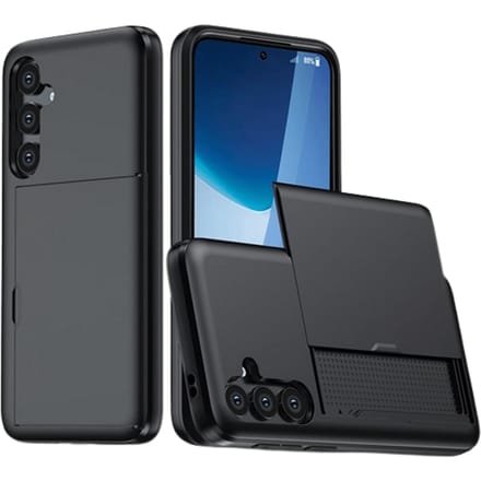 CaseBody Samsung Galaxy A56 Hoesje met Pashouder Zwart