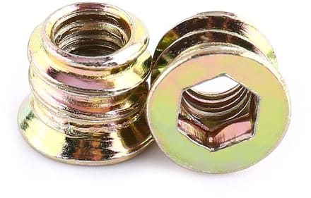 Set van 20 Moeren voor RIVETED Nuts, M6×10mm, Volledige Draad, Hexaansluiting, Gegalvaniseerd Staal, Voor Diverse Toepassingen