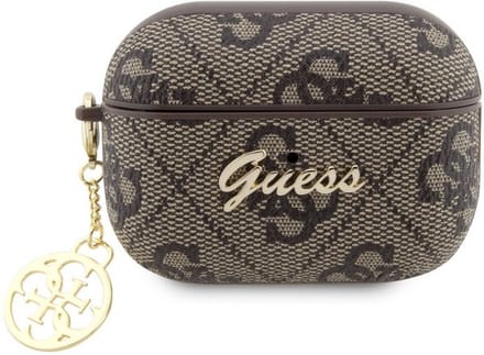 Guess 4G PU Leather Case - Apple Airpods Pro 2 (2e generatie) - Bruin