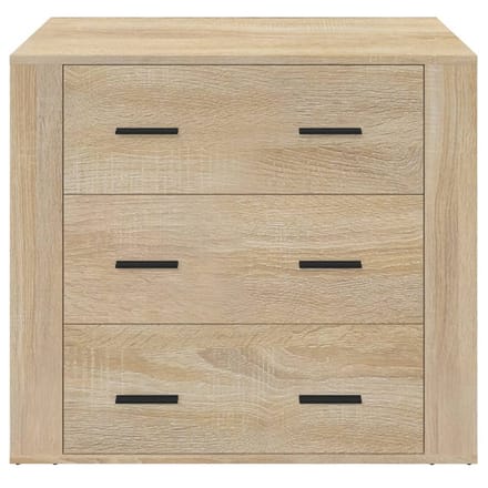 vidaXL - Dressoir - 80x33x70 - cm - bewerkt - hout - sonoma - eikenkleurig