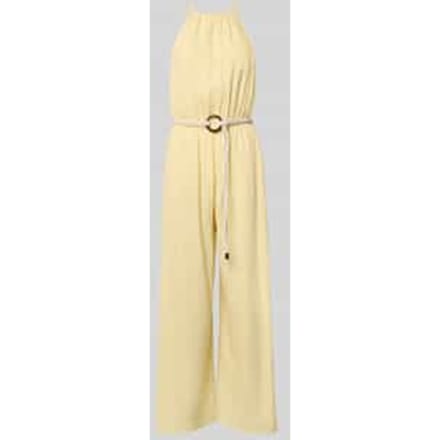 Jumpsuit van viscosemix met riem