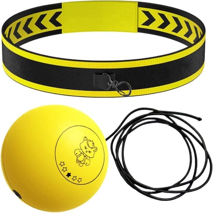 Boksen Reflex Bal - Trainingsuitrusting Beginners - Hand-Oog Coördinatie - Leuke Thuis Training - Verstelbare Hoofdband - Geel