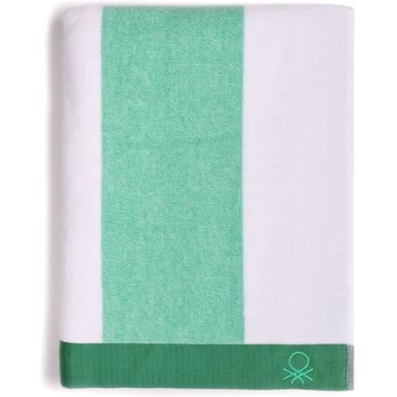 Serviette de plage - CASA BENETTON - 90x160 cm - 450 g/m2 - 100 % coton - Vert vert