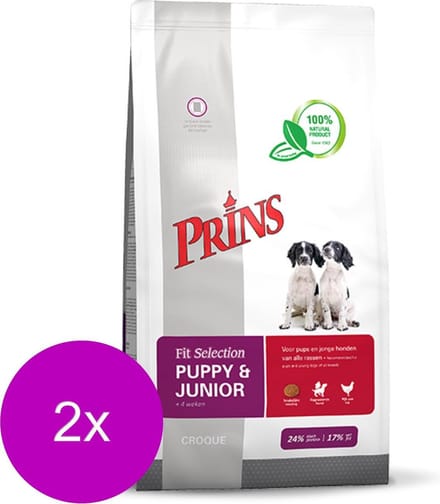 Prins Fit Selection Puppy & Junior - Hondenvoer - 2 x 2 kg