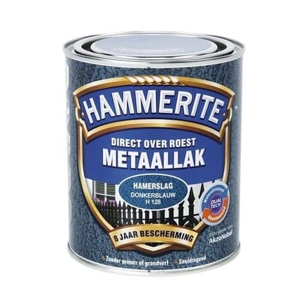 Hammerite Metaallak Direct over Roest Hamerslag - H128 Donkerblauw