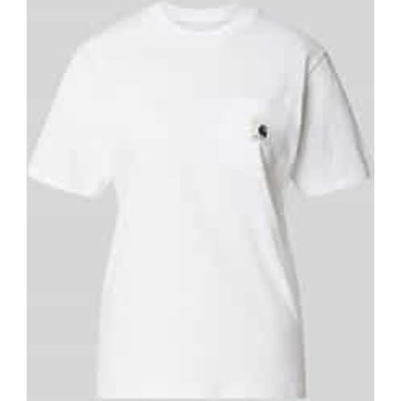 T-shirt met borstzak en labeldetail
