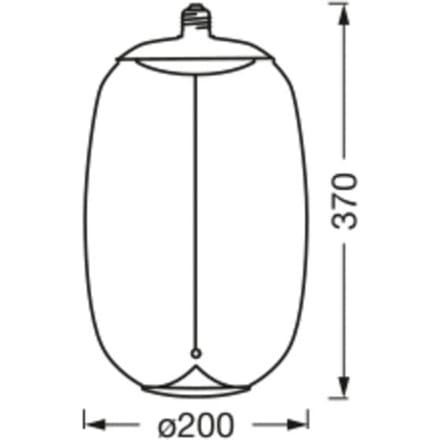 OSRAM Vintage 1906 Big Elipse Oval, amber E27 827 Gloeidraad