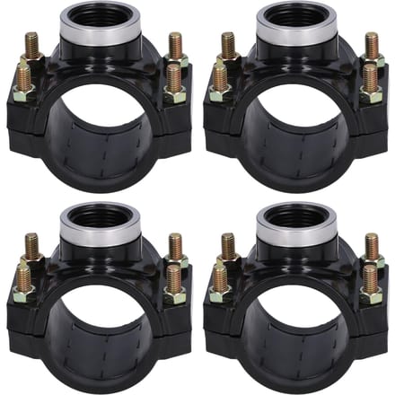4 Sets Waterafvoer Zadel Plastic Pijp Extra Snelkoppeling T-stuk Kit G1 Buitendraad black