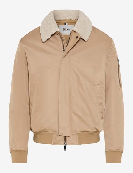 Brax Heren Blouson  Style LOGAN canvas, beige, maat M