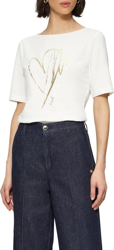 Dames T-Shirt met Korte Mouwen en Elastisch Katoen