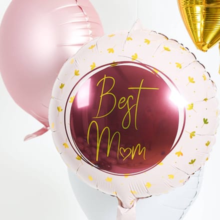 Folieballon Best Mum Roze - 45 cm