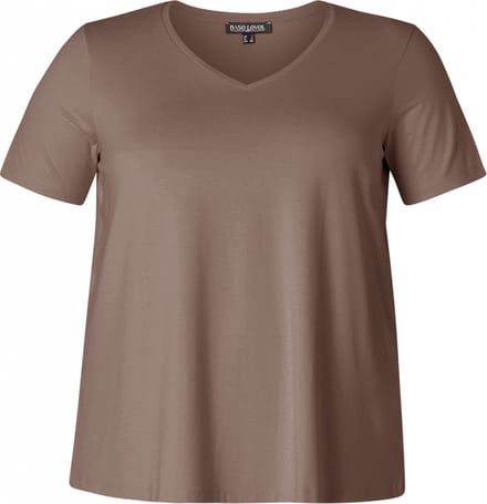 BASE LEVEL CURVY Alba T-Shirts - Dark Taupe - maat 3(52)