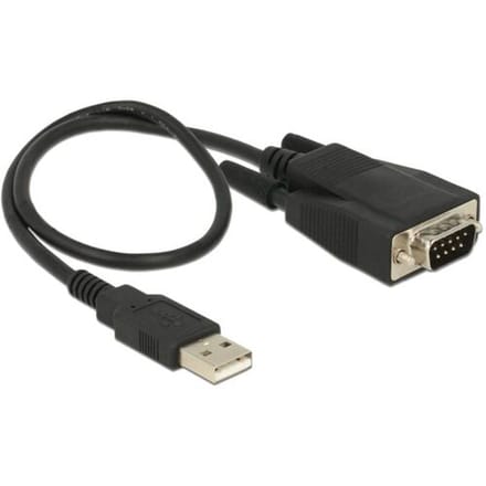 USB-A (m) naar 9-pins SUB-D met schroeven/moeren (m) seriële RS232 adapter / FTDI chip / ESD protectie - 0,45 meter