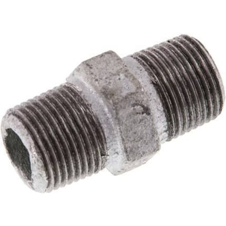 R 3/8'' Verzinkt Gietijzeren Borstnippel 25 Bar [5 Stuks]