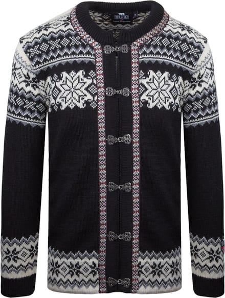 Norfinde Noorse retro vest - 100% wol - zwart