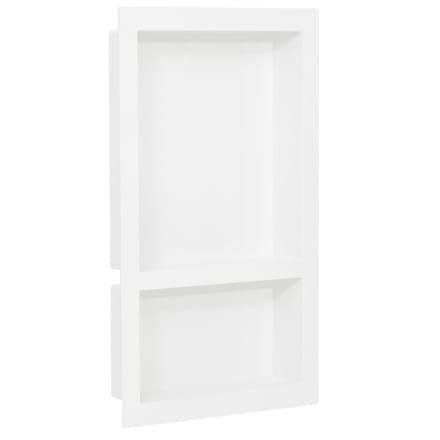 vidaXL - Douchenis - met - 2 - vakken - 41x69x9 - cm - hoogglans - wit