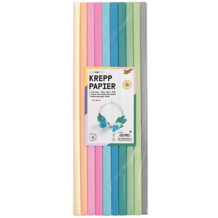 Crêpepapier Folia 50x200cm 10 rollen trendkleuren