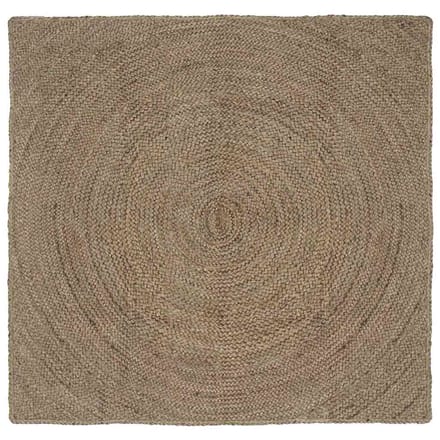 vidaXL - Vloerkleden - Grijs - 120 - x - 120 - cm - Jute