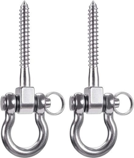 Set van 2 Heavy Duty RVS Schroefbeugels voor Schommels en Hangmatten - 800kg Capaciteit