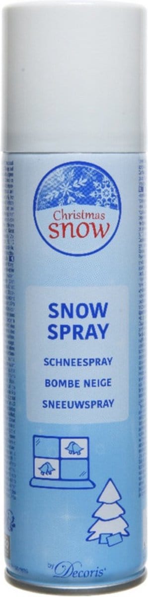 Decoris Sneeuwspray - wit - 150 ml - spuitsneeuw - kunstsneeuw - nepsneeuw - sneeuw decoratie