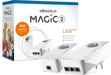 Devolo Magic 2 LAN triple Starter Kit 2400 Mbit/s Ethernet/LAN Blanc 2 pièce(s)