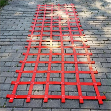 Zwaar Klimnet - Speeltuin Net - Buiten Spelen - 454 kg Draagvermogen - 4 cm Breed - Rood