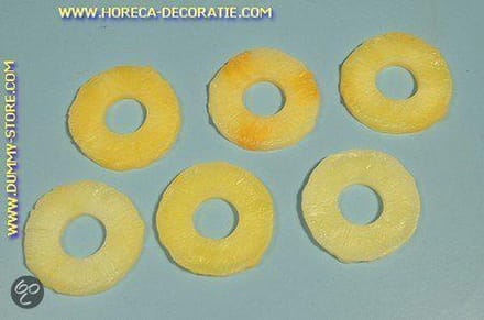 Ananas schijven, 6 stuks - Ø 80 mm - Fruitdummy