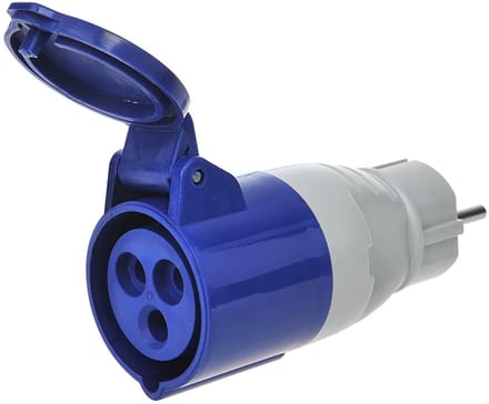 ProPlus Verloopstekker - Van Schuko naar CEE - Blauw