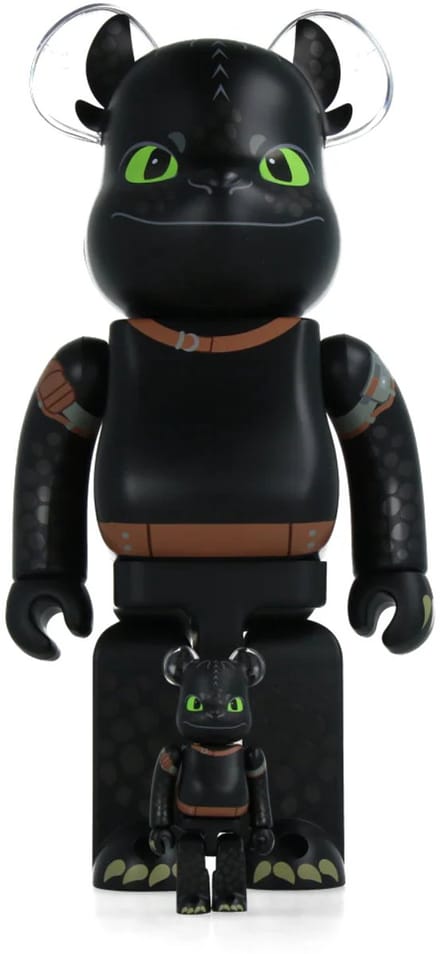 100% & 400% Bearbrick set - Toothless