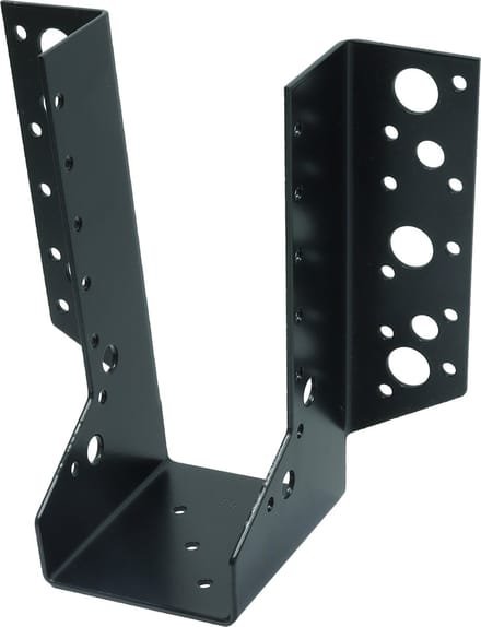 Raveeldrager Zwart Verzinkt voor 6.3 x 17.5 cm Balken | Per Stuk